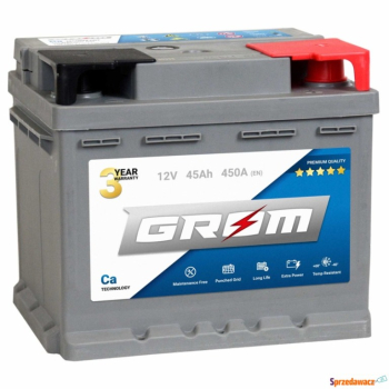 Ogłoszenie - Akumulator 45Ah 450A GROM Premium prawy+ - 320,00 zł