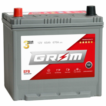 Ogłoszenie - Akumulator 65Ah 670A GROM EFB START&STOP Japan Lewy Plus DTR - Konin - 520,00 zł