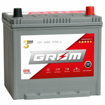 Ogłoszenie - Akumulator 65Ah 670A GROM EFB START&STOP Japan Prawy Plus DTR - Konin - 520,00 zł