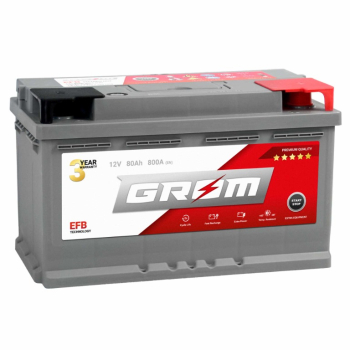 Ogłoszenie - Akumulator 80Ah 800A GROM EFB START&STOP Prawy Plus niski - Konin - 600,00 zł