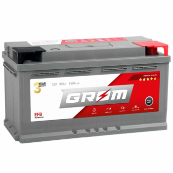 Ogłoszenie - Akumulator 95Ah 950A GROM EFB START&STOP  Prawy Plus DTR - Konin - 650,00 zł