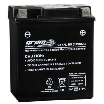 Ogłoszenie - Akumulator motocyklowy GROM GTX7L-BS YTX7L-BS 12V 6Ah 120A P+ - Gdynia - 125,00 zł