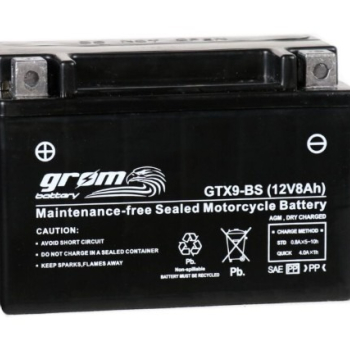 Ogłoszenie - Akumulator motocyklowy GROM GTX9-BS YTX9-BS 12V 8Ah 130A L+ - Gdynia - 135,00 zł
