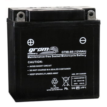 Ogłoszenie - Akumulator motocyklowy 9Ah 120A L+ GROM GT9B-BS YT9B 12V - Konin - 140,00 zł