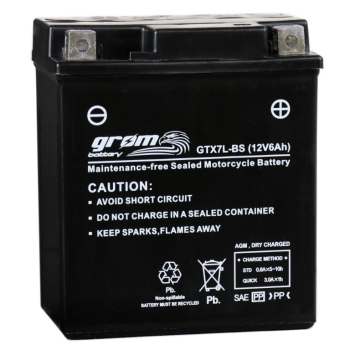 Ogłoszenie - Akumulator motocyklowy GROM GTX7L-BS YTX7L-BS 12V 6Ah 120A P+ - Żory - 125,00 zł