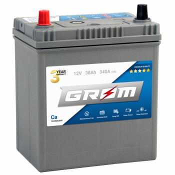 Ogłoszenie - Akumulator 38Ah 340A EN GROM Premium  Japan Lewy Plus DTR - Konin - 290,00 zł