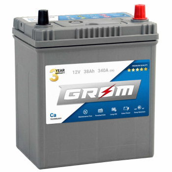Ogłoszenie - Akumulator  38Ah 340A EN GROM Premium Japan Prawy Plus DTR - Konin - 290,00 zł