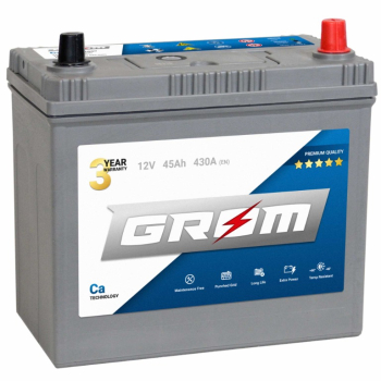 Ogłoszenie - Akumulator 45Ah 430A  GROM Premium Japan Prawy plus - Konin - 320,00 zł