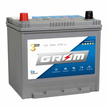 Ogłoszenie - Akumulator 65Ah 670A EN GROM Premium  Japan LEWY PLUS DTR - Konin - 390,00 zł