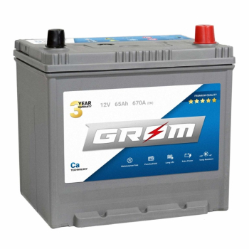 Ogłoszenie - Akumulator 65Ah 670A EN GROM Premium  Japan PRAWY PLUS DTR - Konin - 390,00 zł