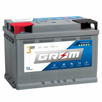 Ogłoszenie - Akumulator 74Ah 720A EN GROM Premium  DTR Lewy Plus - Konin - 450,00 zł