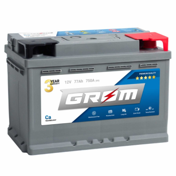 Ogłoszenie - Akumulator 77Ah 750A EN GROM Premium DTR Prawy Plus - Wielkopolskie - 470,00 zł