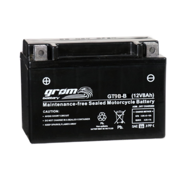 Ogłoszenie - Akumulator motocyklowy 12V 8Ah 120A grom GT9B-B - Piła - 140,00 zł