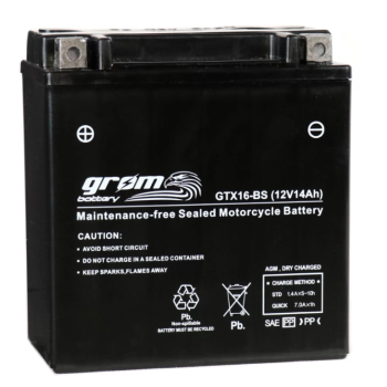 Ogłoszenie - Akumulator motocyklowy grom 14AH 230A GTX16-BS - Piła - 235,00 zł