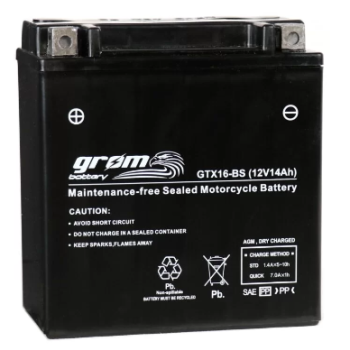 Ogłoszenie - Akumulator GTX16-BS YTX16-BS 12V 14Ah 230A  GROM L+ - Poznań - 235,00 zł