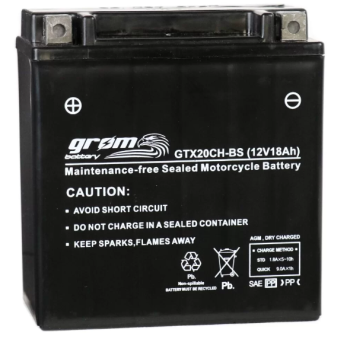 Ogłoszenie - Akumulator GTX20CH-BS YTX20CH-BS 12V 18Ah 270A GROM L+ - Poznań - 240,00 zł