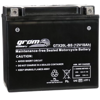 Ogłoszenie - Akumulator GTX20L-BS YTX20L-BS 12V 18Ah 270A GROM L+ - Poznań - 240,00 zł