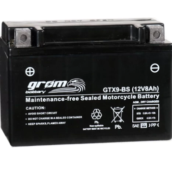 Ogłoszenie - Akumulator GTX9-BS YTX9-BS 12V 8Ah 130A GROM L+ - Poznań - 135,00 zł