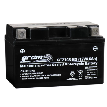 Ogłoszenie - Akumulator motocyklowy 8.6AH 160A grom GTZ10S-BS - Piła - 160,00 zł