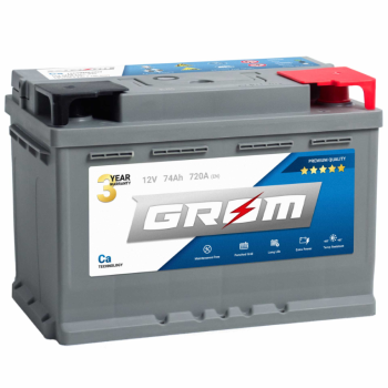 Ogłoszenie - Akumulator 74Ah 720A GROM Premium EN DTR Prawy Plus - Włocławek - 450,00 zł