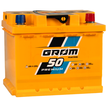 Ogłoszenie - Akumulator 50Ah 480A  Grom RacingEN PRAWY PLUS - Włocławek - 320,00 zł