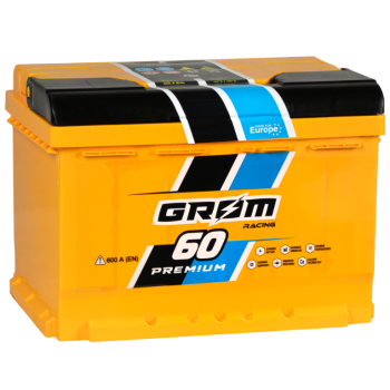 Ogłoszenie - Akumulator 60Ah 600A Grom Racing EN PRAWY PLUS - Włocławek - 360,00 zł