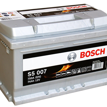 Ogłoszenie - Akumulator 74Ah 750A EN Bosch  S5007 PRAWY PLUS - Konin - 450,00 zł
