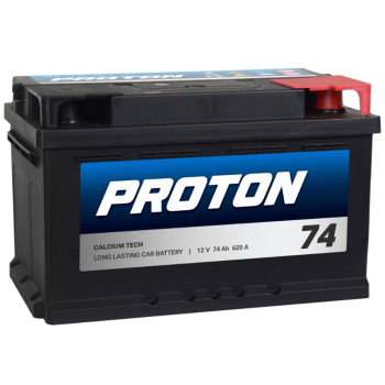 Ogłoszenie - Akumulator 74Ah 620A EN PROTON  PRAWY PLUS niski - Konin - 229,00 zł