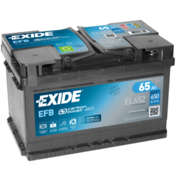 Ogłoszenie - Akumulator 65Ah 650A Exide start&stop EFB EL652 Prawy plus - 530,00 zł