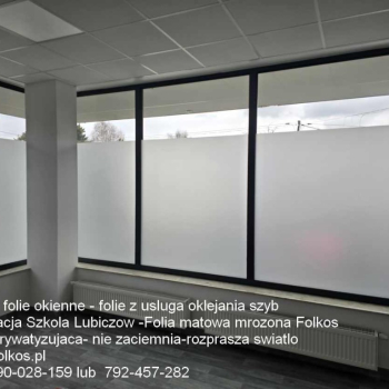 Ogłoszenie - Folkos folie okienne Łódź -Folia matte frost, folia matowa mrożona, folia prywatyzująca na okna - Usługa oklejania szyb - 145,00 zł