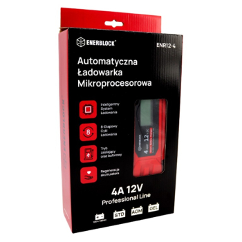 Ogłoszenie - Automatyczna ładowarka mikroprocesorowa Enerblock 6/12V 4A LFP AGM GEL EFB - Gdańsk - 169,00 zł