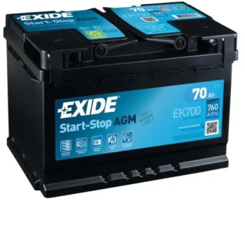 Ogłoszenie - Akumulator 70Ah 760A EXIDE AGM START&STOP EK700 - 640,00 zł