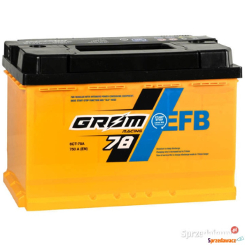 Ogłoszenie - Akumulator 78Ah 750A Grom Racing EFB P+ - Darmowy dowóz i wymiana - 550,00 zł