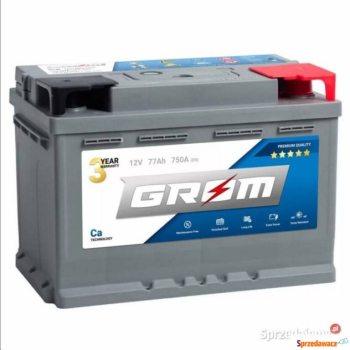 Ogłoszenie - Akumulator 77Ah 750A Grom Premium  P+ - Darmowy dowóz i wymiana - 470,00 zł