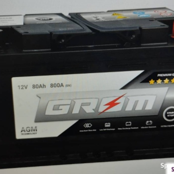 Ogłoszenie - Akumulator 80Ah 800A AGM Start&Stop  P+ GROM - Darmowy dowóz i wymiana - Szczecin - 730,00 zł