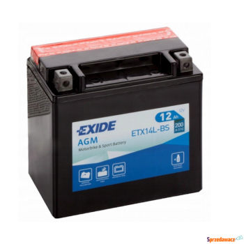 Ogłoszenie - Akumulator motocyklowy 12Ah 200A Exide Etx14L-Bs Ytx14L-Bs 12V  en P+ - Darmowy dowóz i wymiana - 235,00 zł