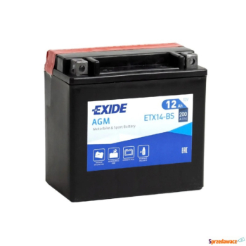 Ogłoszenie - Akumulator motocyklowy 12Ah 200A Exide Etx14-Bs Ytx14-Bs 12V en L+ - Darmowy dowóz i wymiana - 210,00 zł