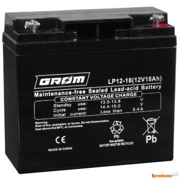 Ogłoszenie - Akumulator 12V 18Ah Grom  LP12-18- Darmowy dowóz i wymiana - Szczecin - 139,00 zł