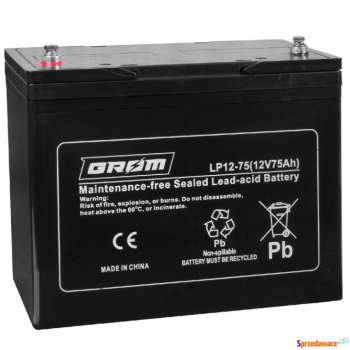 Ogłoszenie - Akumulator 12V 75Ah Grom LP12-75 - Darmowy dowóz i wymiana - Szczecin - 550,00 zł