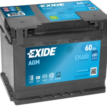 Ogłoszenie - Akumulator EXIDE AGM START&STOP EK600 60Ah 680A - Rumia - 550,00 zł
