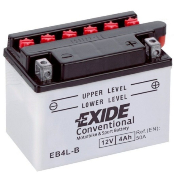 Ogłoszenie - Akumulator motocyklowy EXIDE EB4L-B YB4L-B 12V 4Ah 50A EN P+ - Rumia - 65,00 zł