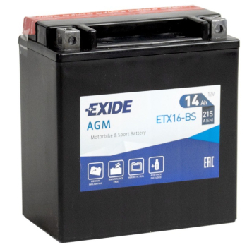 Ogłoszenie - Akumulator motocyklowy EXIDE ETX16-BS YTX16-BS 12V 14Ah 215A EN L+ - Rumia - 240,00 zł