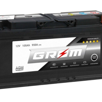 Ogłoszenie - Akumulator GROM AGM START&STOP 105Ah 950A Prawy Plus - 960,00 zł