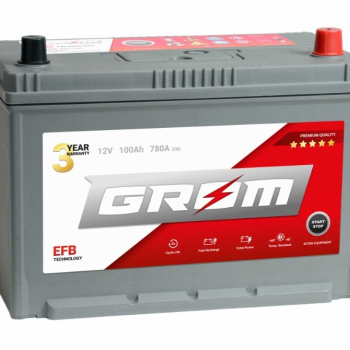 Ogłoszenie - Akumulator GROM EFB START&STOP 100Ah 780A JAPAN Prawy Plus DTR - Rumia - 650,00 zł