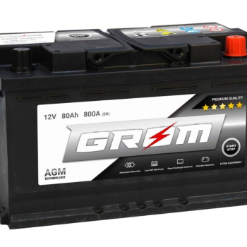 Ogłoszenie - Akumulator GROM AGM START&STOP 80Ah 800A Prawy Plus - Rumia - 730,00 zł