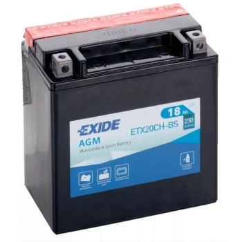 Ogłoszenie - Akumulator motocyklowy 12V 18Ah 230A EN L+ EXIDE ETX20CH-BS YTX20CH-BS - 255,00 zł