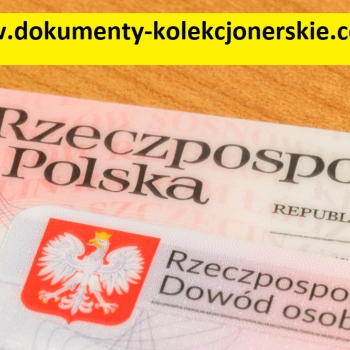 Ogłoszenie - Legalne dokumenty kolekcjonerskie - Paszporty, Dowody, Prawa Jazdy - 971,00 zł