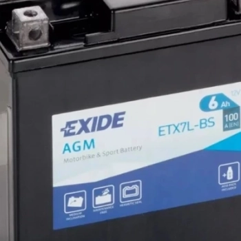 Ogłoszenie - Akumulator 6Ah 100A Exide ETX7L-BS - Częstochowa - 125,00 zł