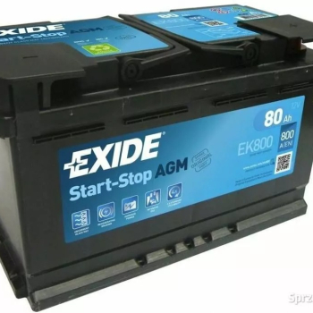 Ogłoszenie - Akumulator 80Ah 800A EXIDE AGM START&STOP DARMOWA DOSTAWA - Radom - 710,00 zł