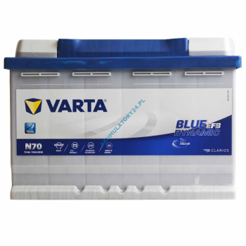 Ogłoszenie - Akumulator 70Ah 760A Varta EFB START&STOP N70 DARMOWY DOWÓZ! - Radom - 559,00 zł